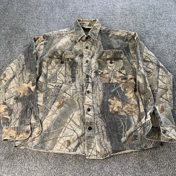 Vintage Walls Shirt Mens XL Camo Hardwoods Realtree Button Up Hunting Outdoor - Picture 1 of 12